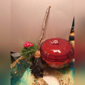 Witch Mini Doll Accesory Brown Broom New